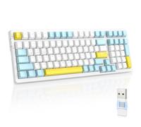 MAGIC-REFINER RK96 Teclado Inalambrico, Teclado Mecánico Gaming 90%, Apex Pro TKL Modo Dual 2.4Ghz/Bluetooth 5.0 Interruptor Rojo Hot Swap con Receptor 2 en 1 para PC/Mac/Tableta/Teclado QWERTY US