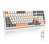 MAGIC-REFINER RK96 Teclado Inalambrico, Teclado Mecánico Gaming 90%, Apex Pro TKL Modo Dual 2.4Ghz/Bluetooth 5.0 Interruptor Rojo Hot Swap con Receptor 2 en 1 para PC/Mac/Tableta/Teclado QWERTY US