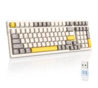 MAGIC-REFINER RK96 Teclado Inalambrico, Teclado Mecánico Gaming 90%, Apex Pro TKL Modo Dual 2.4Ghz/Bluetooth 5.0 Interruptor Rojo Hot Swap con Receptor 2 en 1 para PC/Mac/Tableta/Teclado QWERTY US