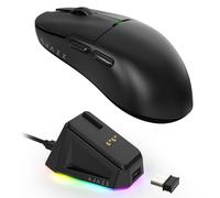 MAGIC-REFINER X AJAZZ AJ159P Ratón Inalámbrico Para Juegos Con Base De Carga Magnética RGB, Ratón Para Juegos De PC Con Cable 2.4G/USB-C, Sensor PAW3395, 6 DPI Ajustables Hasta 26000 Para PC/Mac-Negro