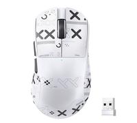 MAGIC-REFINER X2 SUPERLIGHT Wireless Computer Mouse with Tape, Sensor óptico para Juegos Pixart 3311, 24000 DPI, Frecuencia de Sondeo de 1000 Hz, 2.4G/BT/Cable, Ergonomic para PC/Mac - Blanco