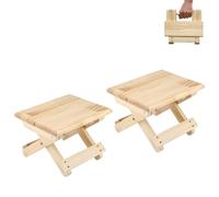 MAGIC SELECT 2 Mini Taburete, Banqueta de Madera Plegable. Asiento de Viaje, Escalón Infantil, Reposapies Portátil para Hogar, Baño, Cocina, Jardín, Oficina, Viajes. Soporta 90kg.