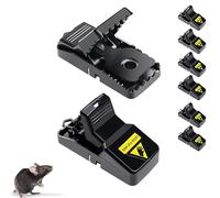 MAGIC SELECT 6X Trampa para Ratones y Ratas Reutilizable. Hecha en ABS, Fácil de Instalar, Lavable, Sensible al Tacto, con Cebo No Tóxico Seguro para Mascotas, para Interiores y Exteriores.