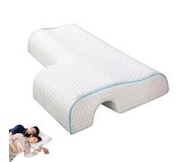MAGIC SELECT Almohada para Parejas con Espuma Viscoelástica. Cojín Ergonómico con Hueco Derecho para Dormir de Lado. Funda Lavable de Poliéster. Descanso Individual o Compartido