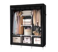 MAGIC SELECT Armario portátil, plegable con cremallera, impermeable, organizador de almacenamiento para el hogar, dormitorio, sala de estar y garaje (150x170x45cm)