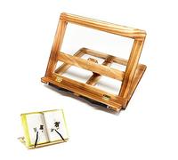 . Soporte de lectura de madera. Atril multifunción, portátil, ajustable y plegable, para libros de cocina, documentos, portátil, tableta o i-Pad.