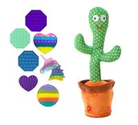 MAGIC SELECT Cactus Bailarin + Juguete Sensorial de Regalo, Peluche Parlanchin, Juguete Que Baila y Repite tu Voz, con 120 Canciones, Regalos para Niños