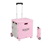 MAGIC SELECT Caja Carrito de Transporte con Ruedas y Asa Telescópica 34 L | Soporta hasta 75 kg y ofrece gran capacidad.