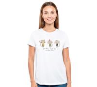 MAGIC SELECT Camiseta Casual para Mujer. Camiseta Básica de Algodón de Manga Corta, Ajuste Estándar. Camiseta de Cuello Redondo para Mujer. Talla XL
