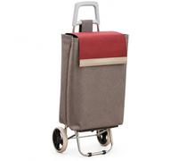 MAGIC SELECT Carrito de la Compra 2 Ruedas Compacto con Bolsillo | Carro Compra Compacto con Bolsillo Trasero, Carro Ligero Plegable para Supermercado, Gris