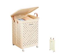 MAGIC SELECT Cesto para Ropa Sucia con Ruedas y Tapa (55x37x37 cm)