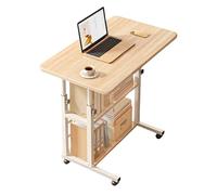 MAGIC SELECT Escritorio Portátil de Altura Ajustable Con Ruedas Para Cama o Sofá. Mesa Auxiliar de Oficina Para Ordenador. MDF y Acero (60x40cm)