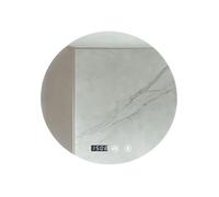 MAGIC SELECT Espejo de Baño con Luz. Espejo Redondo de Pared con Enchufe, 3 Tonos de Color, Ajuste de Brillo y Antivaho, con Indicador de Hora y Temperatura. Ideal para Baño o Tocador (60cm)