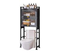 MAGIC SELECT Estantería sobre Inodoro con Puertas Abatibles | Estante de WC Organizador Multiusos | Estantería de Almacenamiento de Baño | Ahorra Espacio con 3 Niveles | Patas Ajustables en Altura.