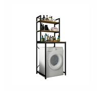 MAGIC SELECT Estantería Superior para Lavadora | Estante Organizador de Baño Ahorra Espacio | Mueble de Almacenamiento para Cuarto de Baño de 3 Niveles | Madera E1 y Acero.