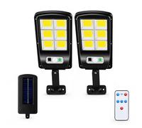 MAGIC SELECT Farola Solar Exterior 120 LED con Sensor Movimiento PIR, 2Ud