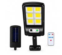 MAGIC SELECT Farola Solar Exterior 120 LED con Sensor Movimiento PIR. Foco Solar IP65 Impermeable con Mando a Distancia, 3 Modos, Soporte Ajustable para Jardín, Patio, Garaje y Entrada