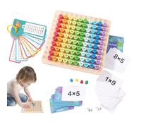 MAGIC SELECT Juegos Matemáticos de Madera, Juguete Tablas de Multiplicar, Juguete Educativo Montessori, Juego de Tablero de Multiplicación, Ábaco de Aprendizaje para Niños de 6 a 12 años.