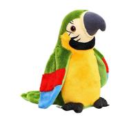 MAGIC SELECT Loro de Peluche Parlante Que Repite Sonidos y con Canciones en Varios Idiomas. Juguete Interactivo, Regalo para Niños y Bebés. Bateria Recargable USB.