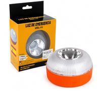 MAGIC SELECT Luz de Emergencia V16 Magnética y Recargable USB | Luz Intermitente y Fija, Encendido Automático, Base Imantada, Batería Recargable, NO TIENE GPS