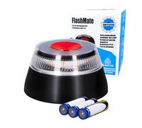 MAGIC SELECT Luz Emergencia V16 Homologada DGT con Geolocalización para Señalización en Carretera de Coche y Moto. Luz Naranja Intermitente 360º, Base Imantada, 3 Pilas AA Incluidas (1UD)