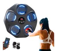 MAGIC SELECT Máquina de Boxeo Musical, Equipo de Entrenamiento de Boxeo para Pared de Poliuretano, Almohadilla De Boxeo con LED con Guantes De Boxeo, Bluetooth, Luces al Ritmo de la Música.