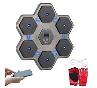 MAGIC SELECT Máquina de Boxeo Musical Equipo de Entrenamiento para Pared con LED, Guantes de Boxeo, Bluetooth y Luces al Ritmo de la Música. Maquina de Boxeo para Niños/Adultos. (9 Modos, 45x45 cm)