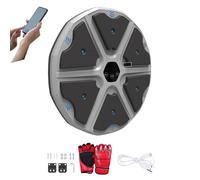 MAGIC SELECT Máquina de Boxeo Musical Equipo de Entrenamiento para Pared con LED, Guantes de Boxeo, Bluetooth y Luces al Ritmo de la Música. Maquina de Boxeo para Niños/Adultos. (9 Modos, 43x43 cm)