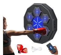 MAGIC SELECT Máquina de Boxeo Musical Equipo de Entrenamiento para Pared con LED, Guantes de Boxeo, Bluetooth y Luces al Ritmo de la Música. Maquina de Boxeo para Niños/Adultos.