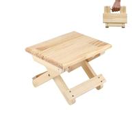 Mini Taburete, Banqueta de Madera Plegable. Asiento de Viaje, Escalón Infantil, Reposapies Portátil para Hogar, Baño, Cocina, Jardín, Oficina, Viajes. Soporta 90kg.