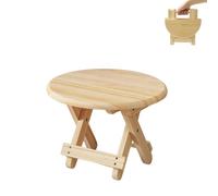MAGIC SELECT Mini Taburete, Banqueta de Madera Redonda Plegable. Asiento de Viaje, Escalón Infantil, Reposapies Portátil para Hogar, Baño, Cocina, Jardín, Oficina, Viajes. Soporta 90kg.