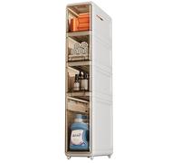 MAGIC SELECT Organizador de Baño Estrecho. Mueble Auxiliar de Almacenamiento con Ruedas para Lugares Estrechos. Armario Lateral de 4 Cajones Compacto para Papel Higiénico,Accesorios de Baño.