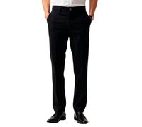 MAGIC SELECT Pantalón de Traje de Vestir para Hombre Negro, Corte Recto
