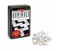 MAGIC SELECT Set de Dominó. Juego de Mesa Clásico. Juego de Mesa Familiar. Dominó de Colores para Adultos y Niños. Incluye Caja para Almacenaje. Ideal para Viaje, Reuniones y Ocio.