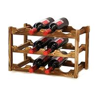 MAGIC SELECT Vinoteca de Madera Maciza para 12 Botellas. Botellero Rústico para Apilar Botellas de Vino. Almacenamiento de Botellas de Vino para Hogar, Bodega, Bar, Cocina.