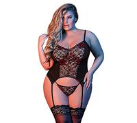 Magic Silk 133559 Magic Silk Sexy Time Merry Widow & G-String Set, Negro, L/XL