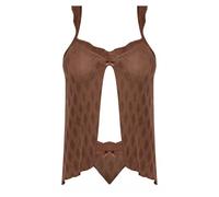 Magic Silk - Mueca beb y tanga Caramel Kiss - Caramelo - 2XL