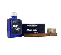 Magic Silver Kit plateado en frío + cepillo de aplicación de plata - plateado tus metales - cepillo de limpieza de plata - estuche para plata tus metales