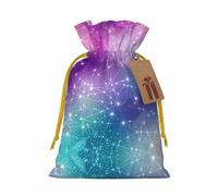 Magic Space Print - Bolsa pequeña con cordón para regalos, bolsa de regalo reutilizable, para regalos de vacaciones y fiestas