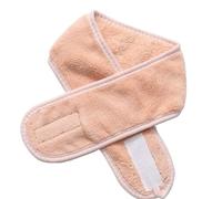 Magic Sticker - Diadema de forro polar coral, toalla de maquillaje, banda elástica para la cabeza, para salón de belleza, spa, diadema facial para ducha, accesorio para el cabello (rosa)