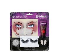 Magic Studio Make Up Set Vampiro Halloween | Comprar n/a Pestañas Postizas + Sangre Falsa + Dientes Falsos + Pegatinas Rostro + Pintura Rostro