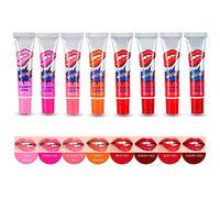 Magic Tattoo Lip Gloss Set 8pcs Lip Tattoo Lipstick Tatuaje Lápiz Labial Peel Off Mouth Shield Tint Lip Gloss Colores Resistentes al Agua y Duraderos para Brillos Específicos para Mujeres