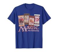 Magic: The Gathering Card Packs Logo Camiseta, Hombre, Azul Real, XXL