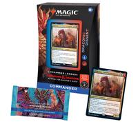 Magic: The Gathering Commander Legends: Battle for Baldur's Gate Commander Deck - Draconic Dissent + Paquete de muestra de sobre de coleccionista