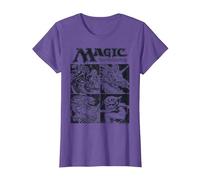 Magic: The Gathering Creature Box Up Camiseta, Mujer, Morado Jaspeado, L