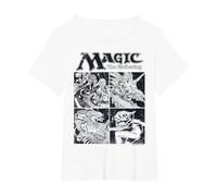 Magic: The Gathering Creature Box Up Camiseta, Mujer Tallas Grandes, Blanco, 4XL Grande