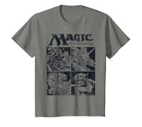 Magic: The Gathering Creature Box Up Camiseta, Niños, Verde Militar Jaspeado, 4 años