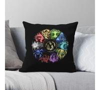 Magic The Gathering Faded Guild Wheel - Funda de almohada de poliéster y lino, terciopelo, con cremallera, decoración de coche