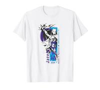 Magic: The Gathering Jace Beleren Ready To Fight Manga Logo Camiseta, Hombre, Blanco, 3XL