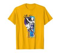 Magic: The Gathering Jace Beleren Ready To Fight Manga Logo Camiseta, Hombre, Dorado Brillante, XL